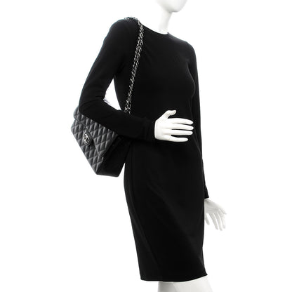 Chanel Caviar Quilted Jumbo Double Flap Black 3 of 9