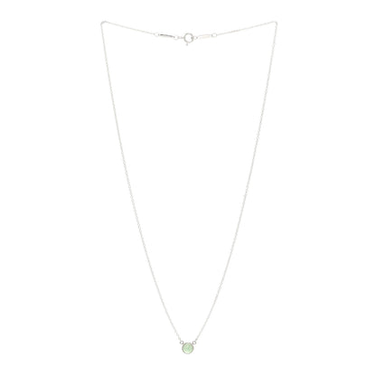 Tiffany Sterling Silver Aventurine Elsa Peretti Color by the Yard Pendant Necklace 3 of 5