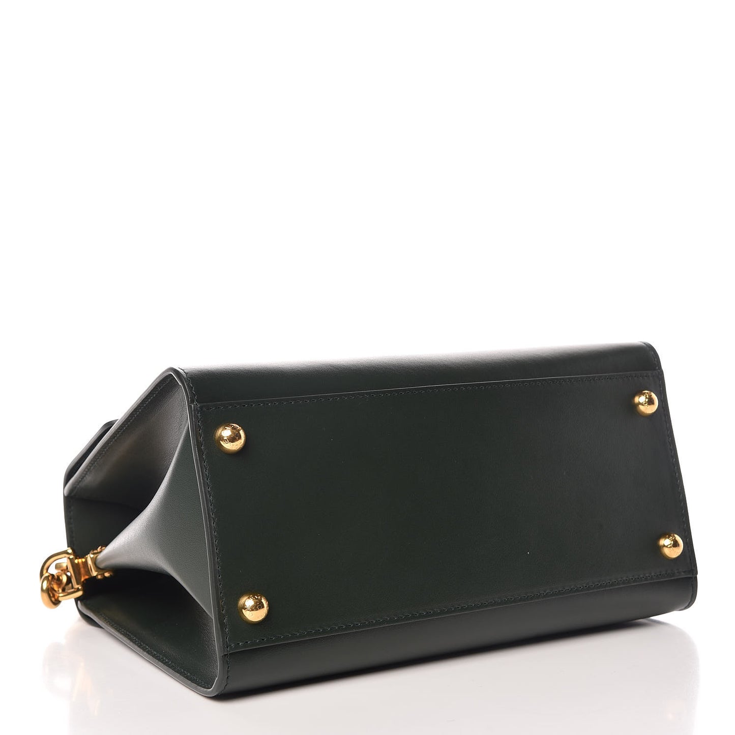Calfskin Welcome Satchel Dark Green