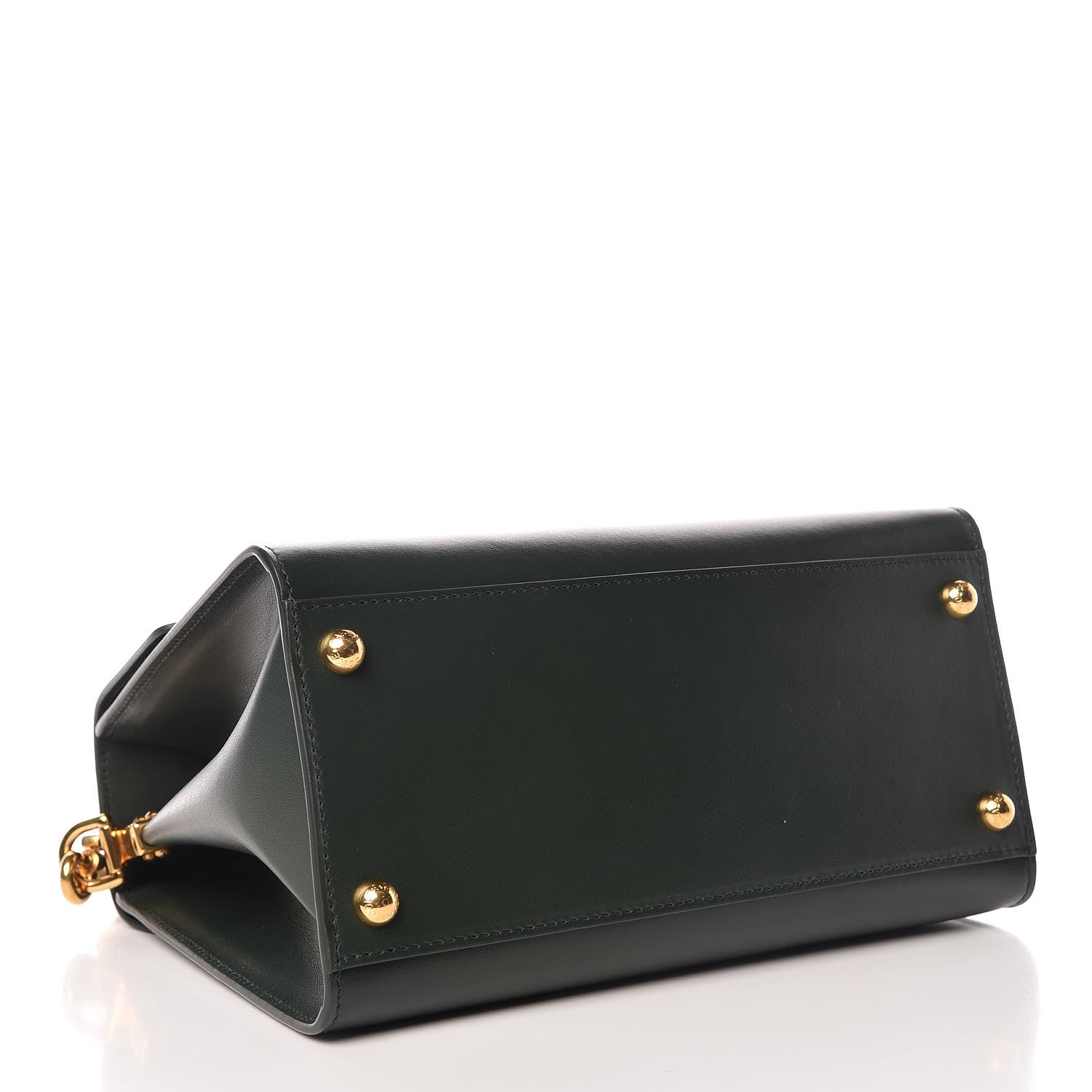 Dolce & Gabbana Calfskin Welcome Satchel Dark Green 5 of 9