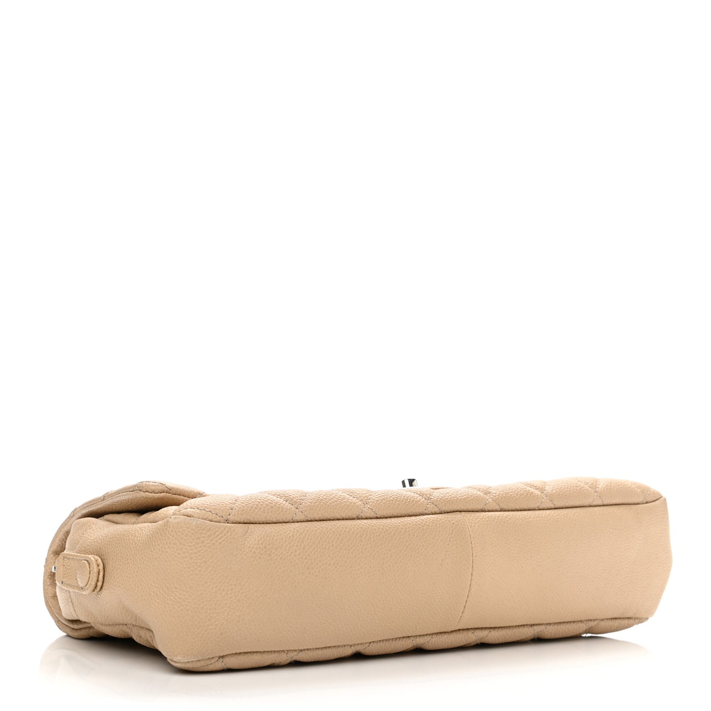 Caviar Quilted Jumbo Easy Flap Beige