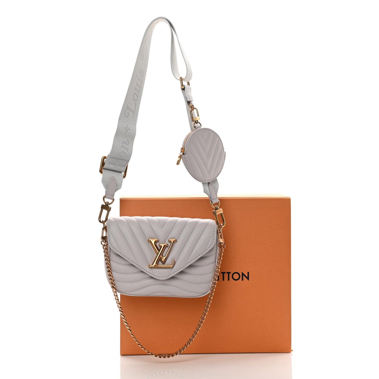 Louis Vuitton Calfskin New Wave Multi Pochette Brume 13 of 13