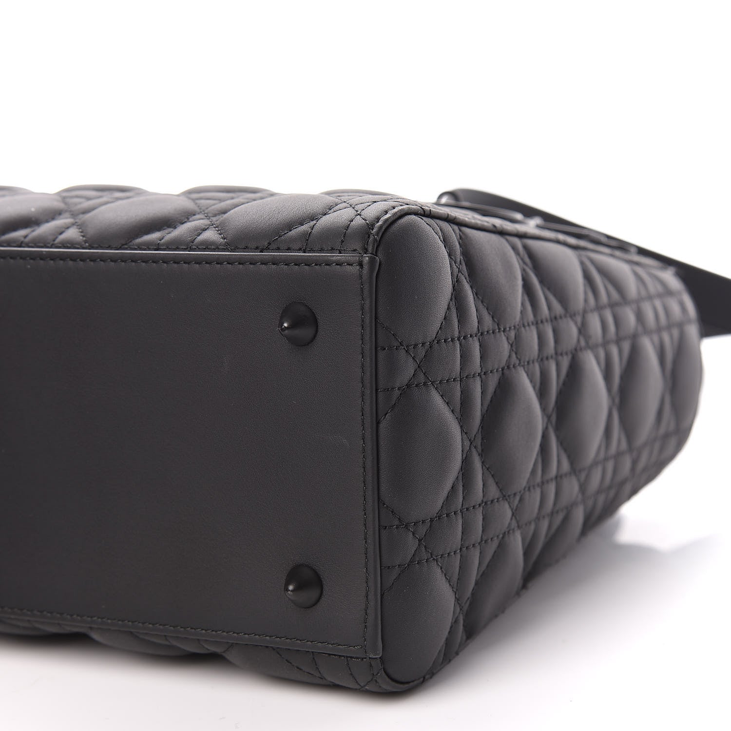 Christian Dior Ultra Matte Calfskin Cannage Medium Lady Dior Black 6 of 15