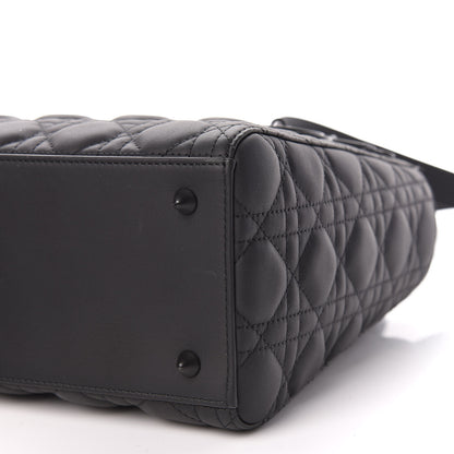 Christian Dior Ultra Matte Calfskin Cannage Medium Lady Dior Black 6 of 15