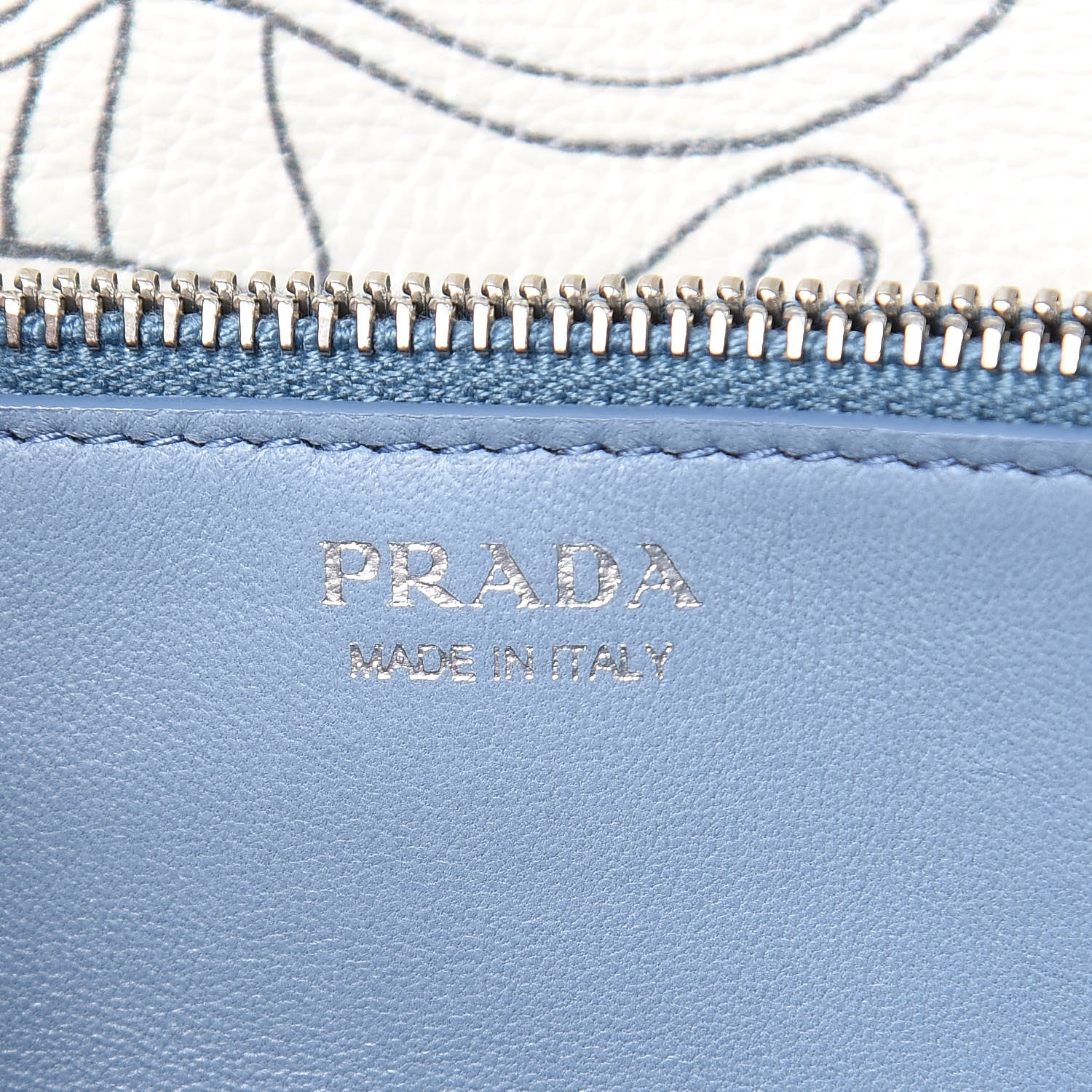 Prada X JAMES JEAN Glace Calfskin Rabbit Print Chain Crossbody Bag Opaline 6 of 8