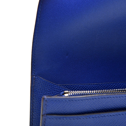 Hermes Epsom Constance Long Wallet Bleu Electrique 7 of 9