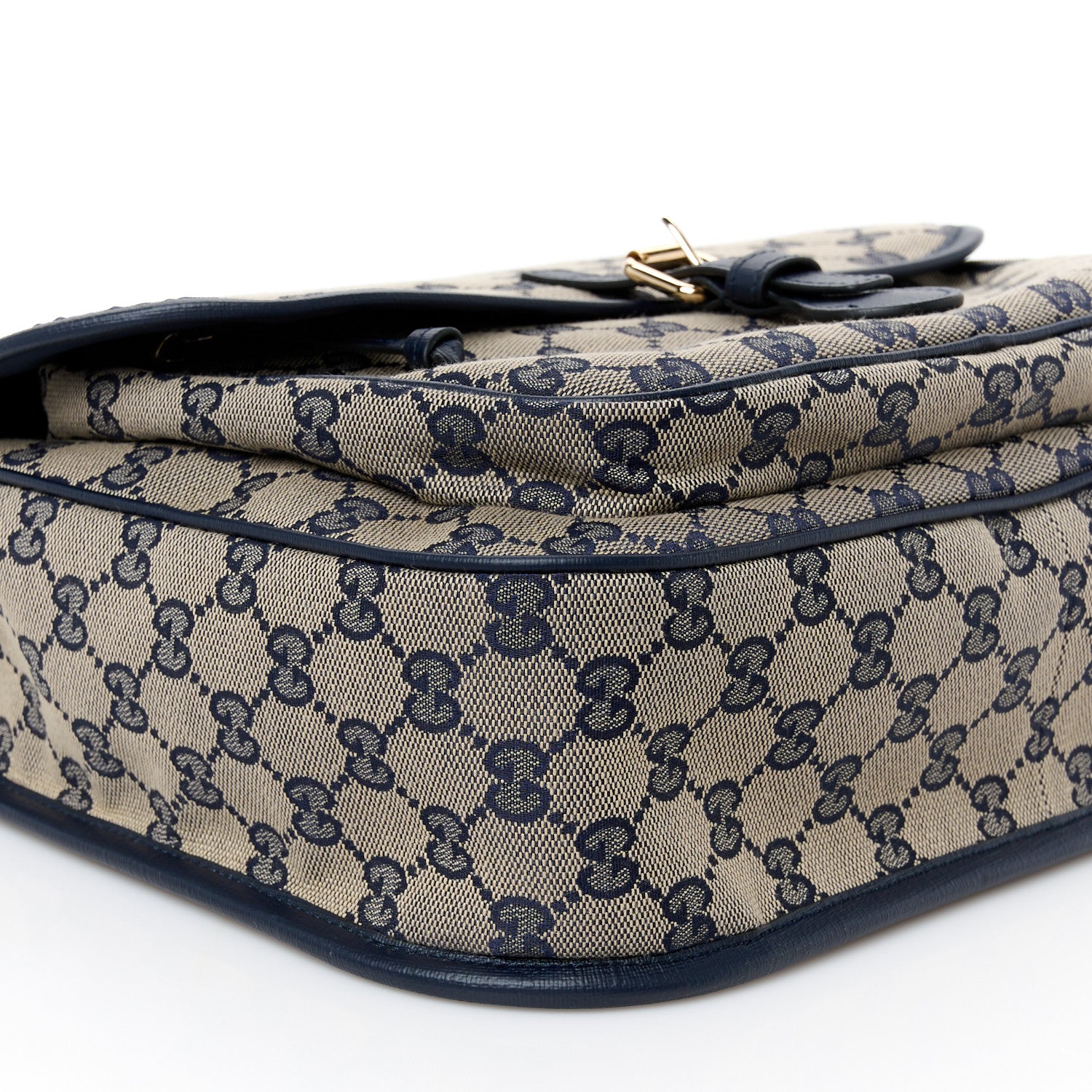 Gucci Monogram Web Childrens Messenger Bag Beige Blue 10 of 11