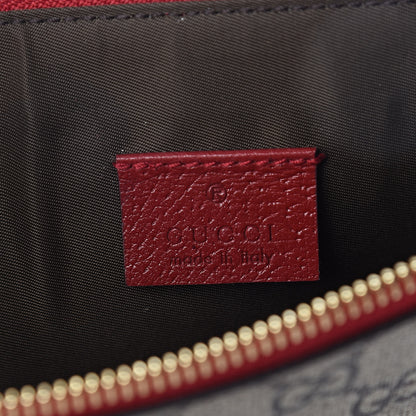 Gucci GG Supreme Monogram Tian Large Zip Pouch Beige Multicolor Red 6 of 8
