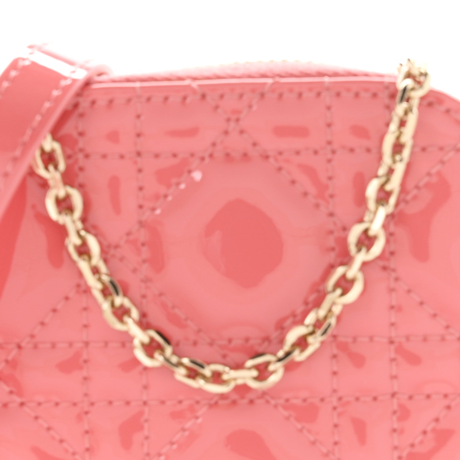 Christian Dior Patent Cannage Lady Dior Phone Holder Pink 7 of 9
