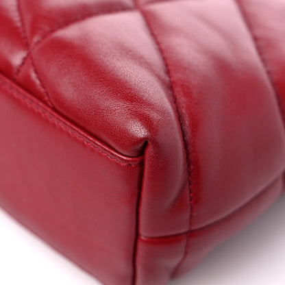Saint Laurent Lambskin Quilted Toy Loulou Puffer Monogram Chain Satchel Red 11 of 14