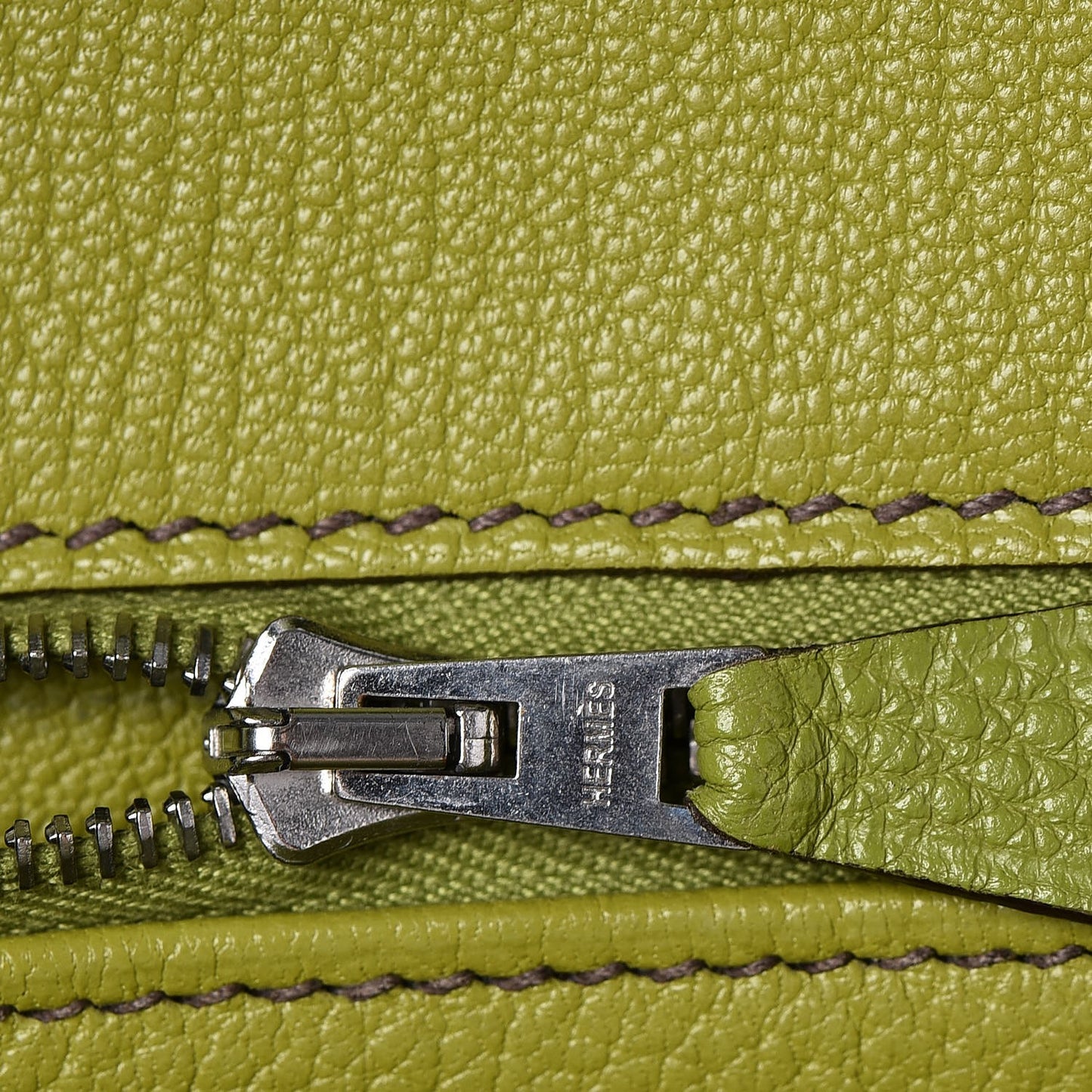 Taurillon Clemence Birkin 35 Vert Anis