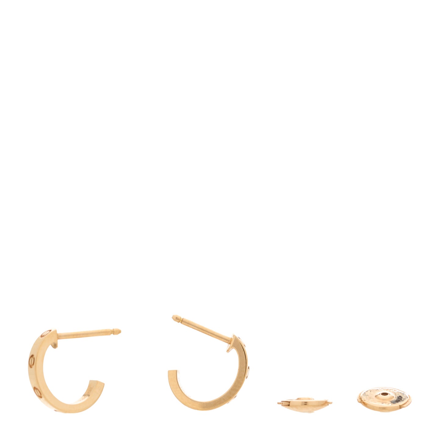 18K Pink Gold Small LOVE Hoop Earrings