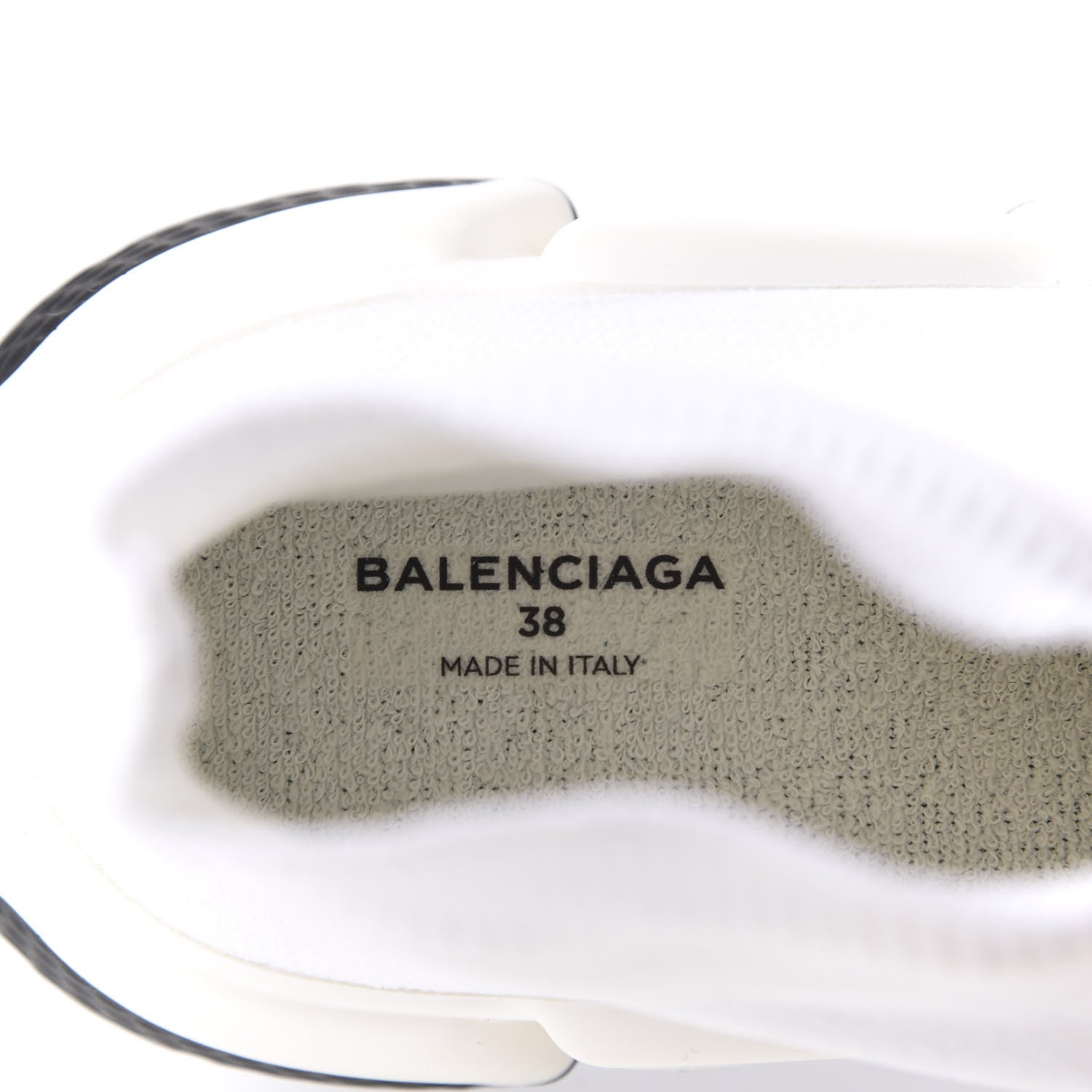 Balenciaga Neoprene Knit Womens Speed Sneakers 38 White Black 7 of 9