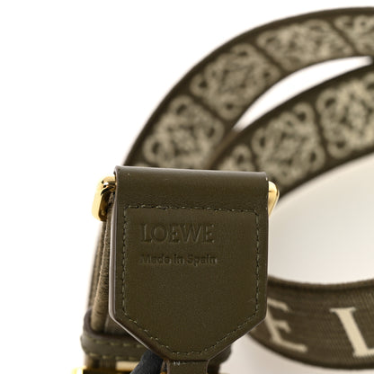 Loewe Calfskin Jacquard Anagram Strap Dark Khaki 3 of 5
