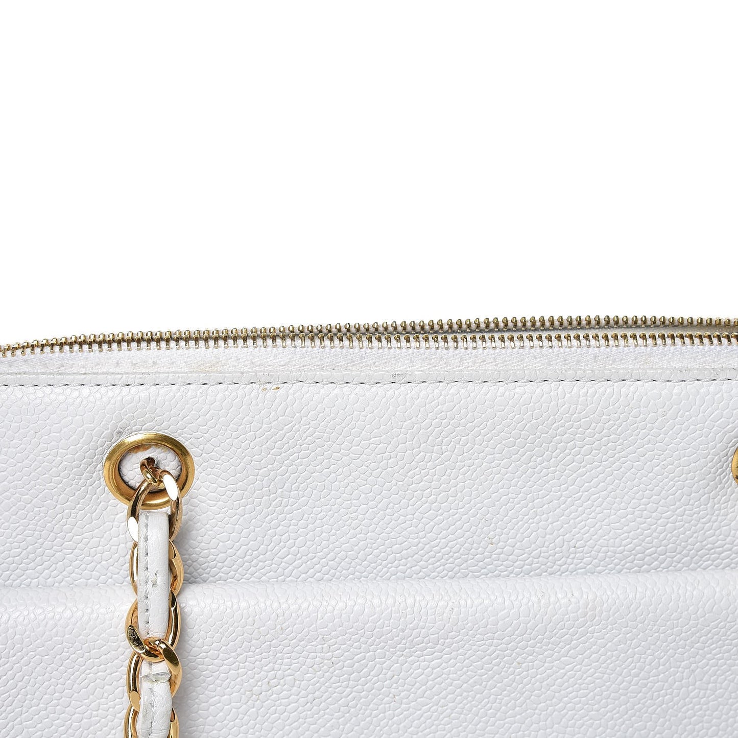 Caviar CC Shoulder Bag White