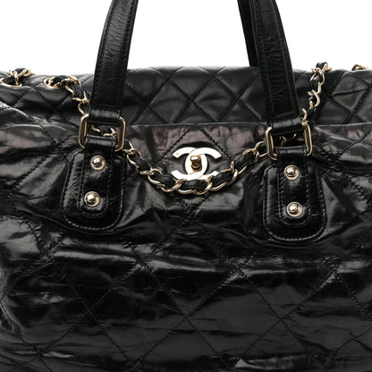 Chanel Glazed Calfskin Large Portobello Tote Black 8 of 11