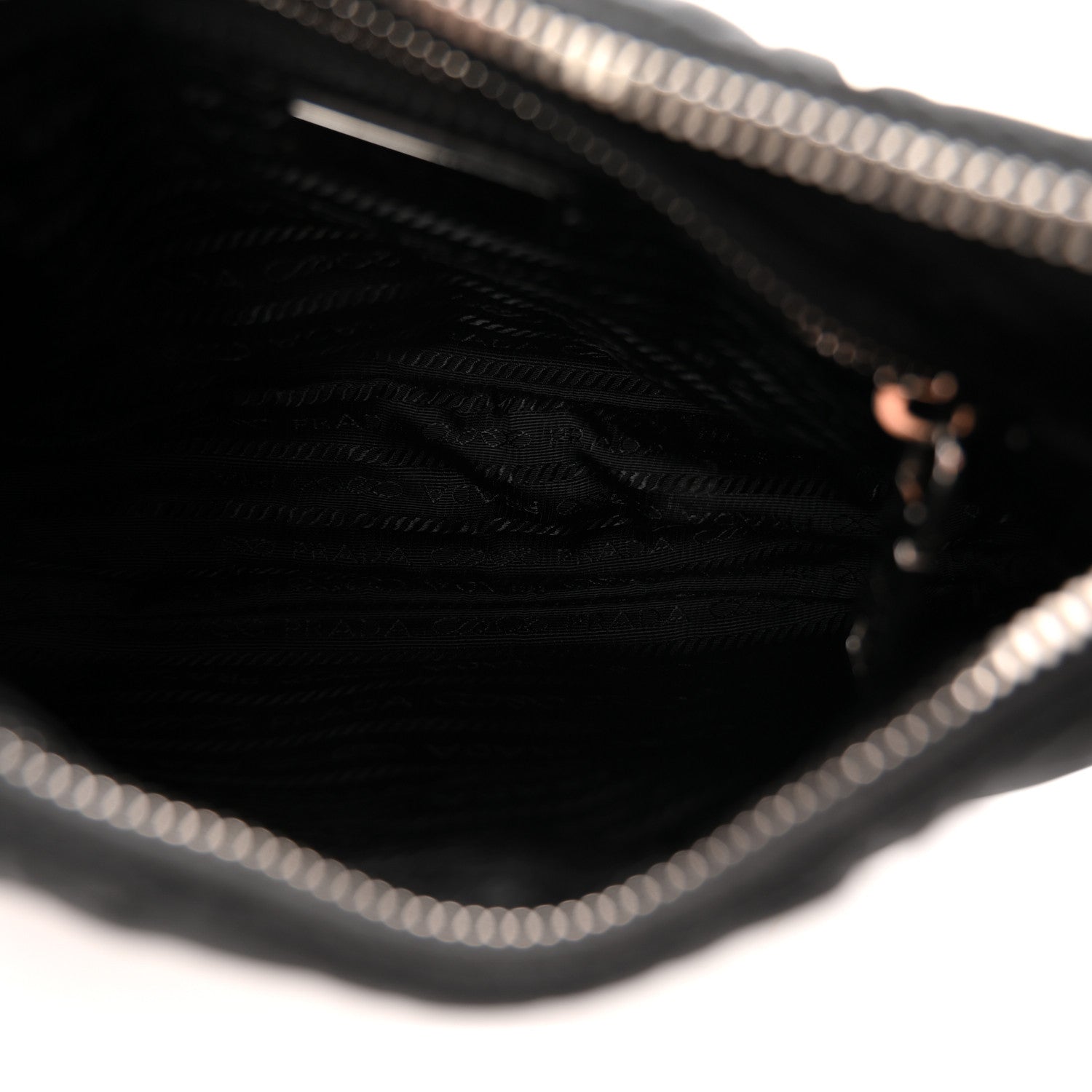 Prada Re-Nylon Triangle Padded Patchwork Shoulder Bag Black 5 of 10