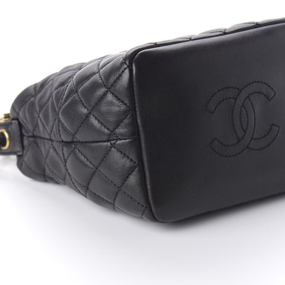 Chanel Lambskin Quilted Small Hobo Black 7 of 10