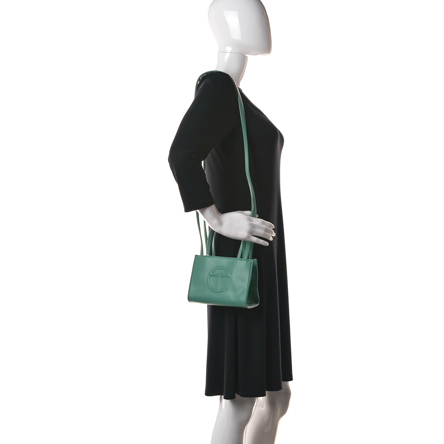 Telfar Vegan Leather Small Shopping Bag Sage 2 of 10