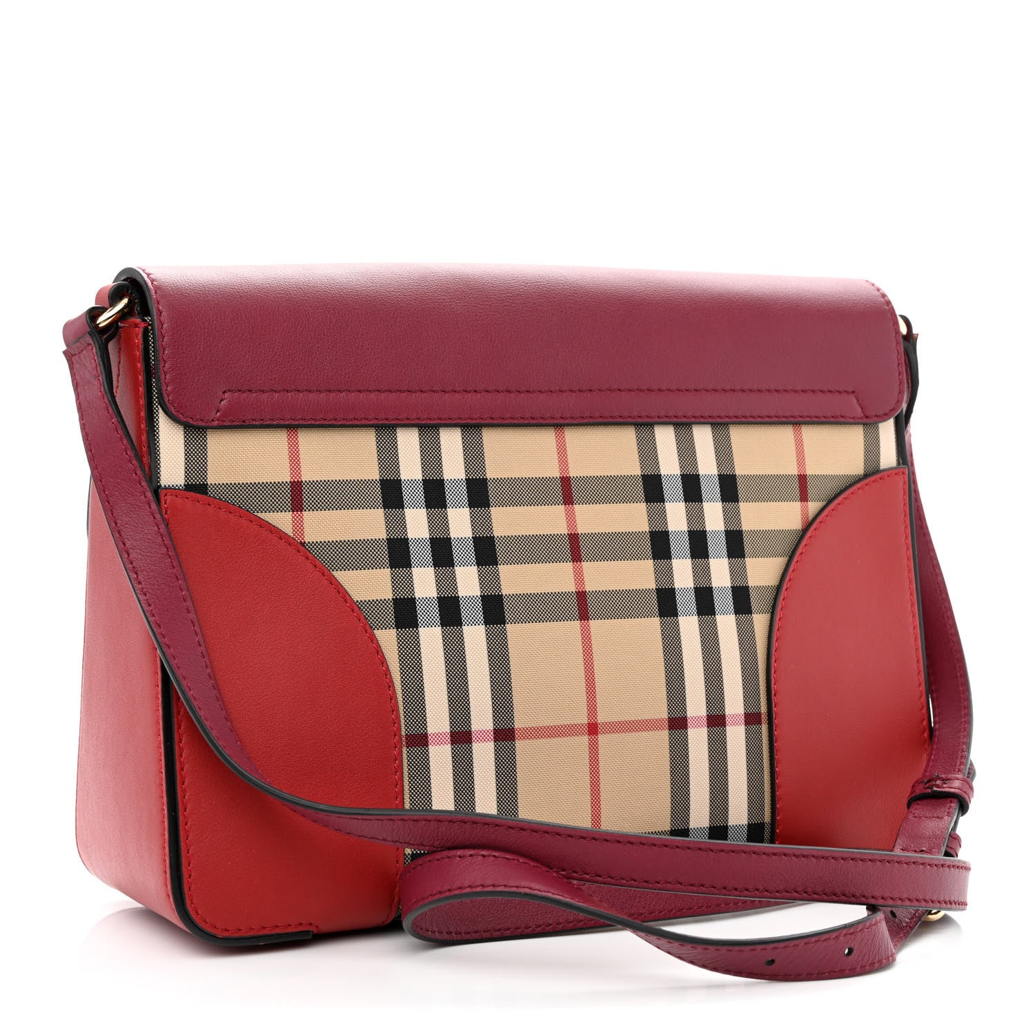 Burberry Horseferry Check Medium Dickens Crossbody Bag Parade Red 3 of 11