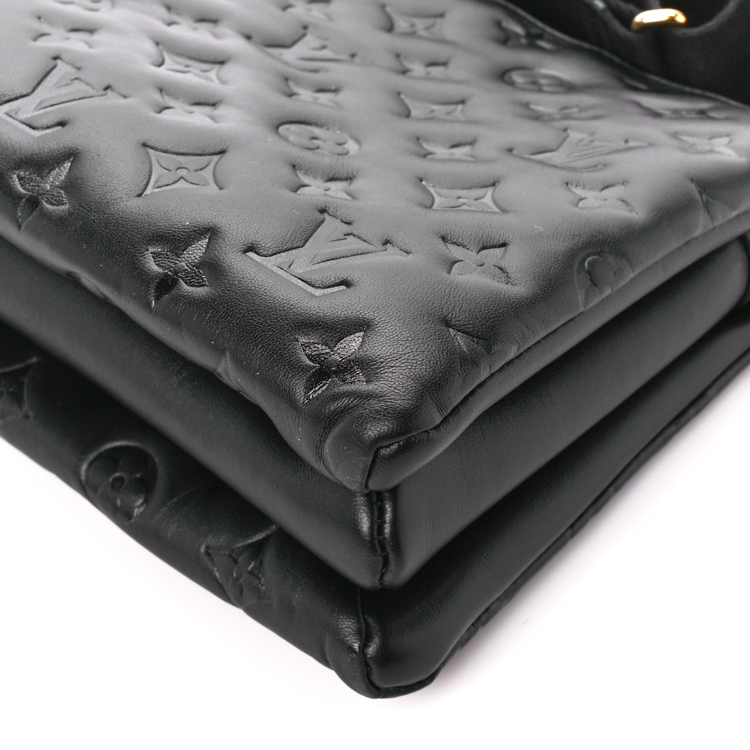 Louis Vuitton Lambskin Embossed Monogram Coussin PM Black 11 of 11