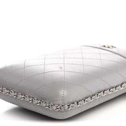 Chanel Lambskin Quilted Chain Around Phone Holder Grey 10 of 15