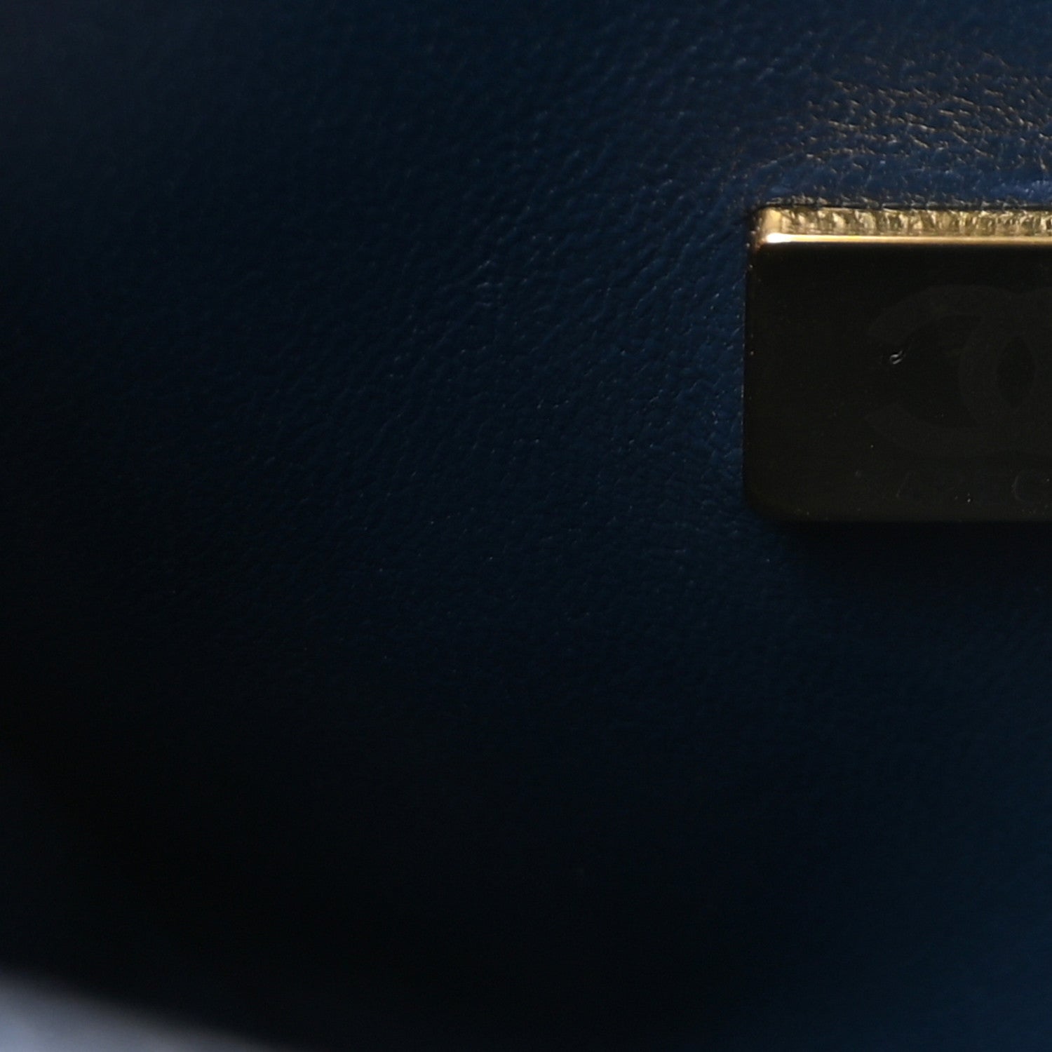 Chanel Caviar Lizard Embossed Quilted Small Coco Handle Flap Navy Blue 6 of 9