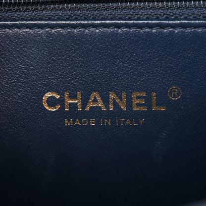 Chanel Tweed Snakeskin Quilted Medium CC Filigree Vanity Case Multicolor 6 of 10