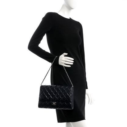 Chanel Caviar Quilted Clutch With Chain Flap Blue 2 of 8