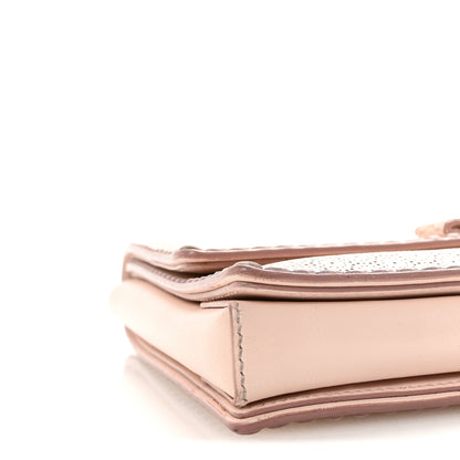 Salvatore Ferragamo Perforated Calfskin Ginny Bow Crossbody Bag Light Pink 8 of 9