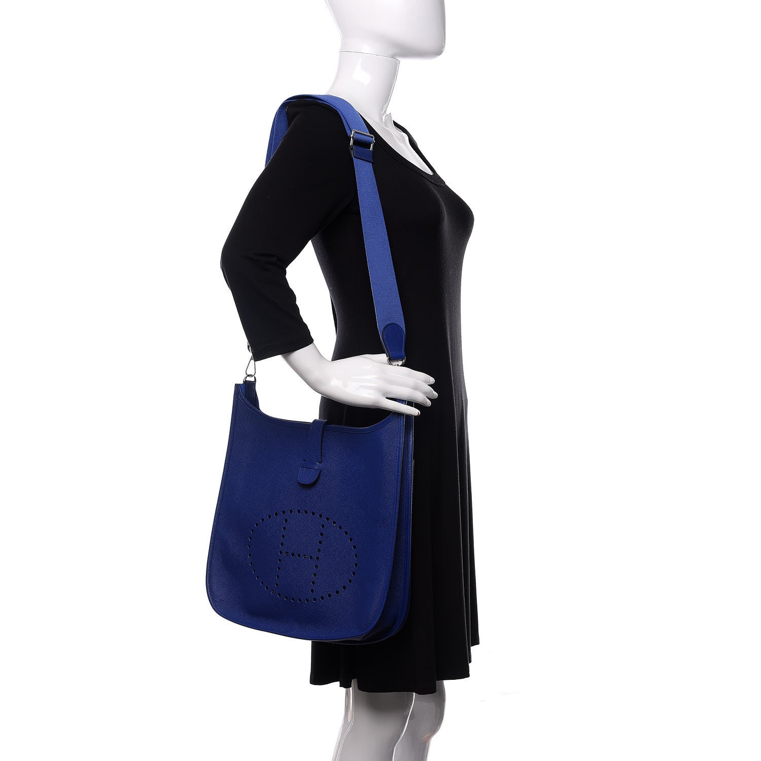 Hermes Epsom Evelyne III GM Blue Electrique 2 of 9