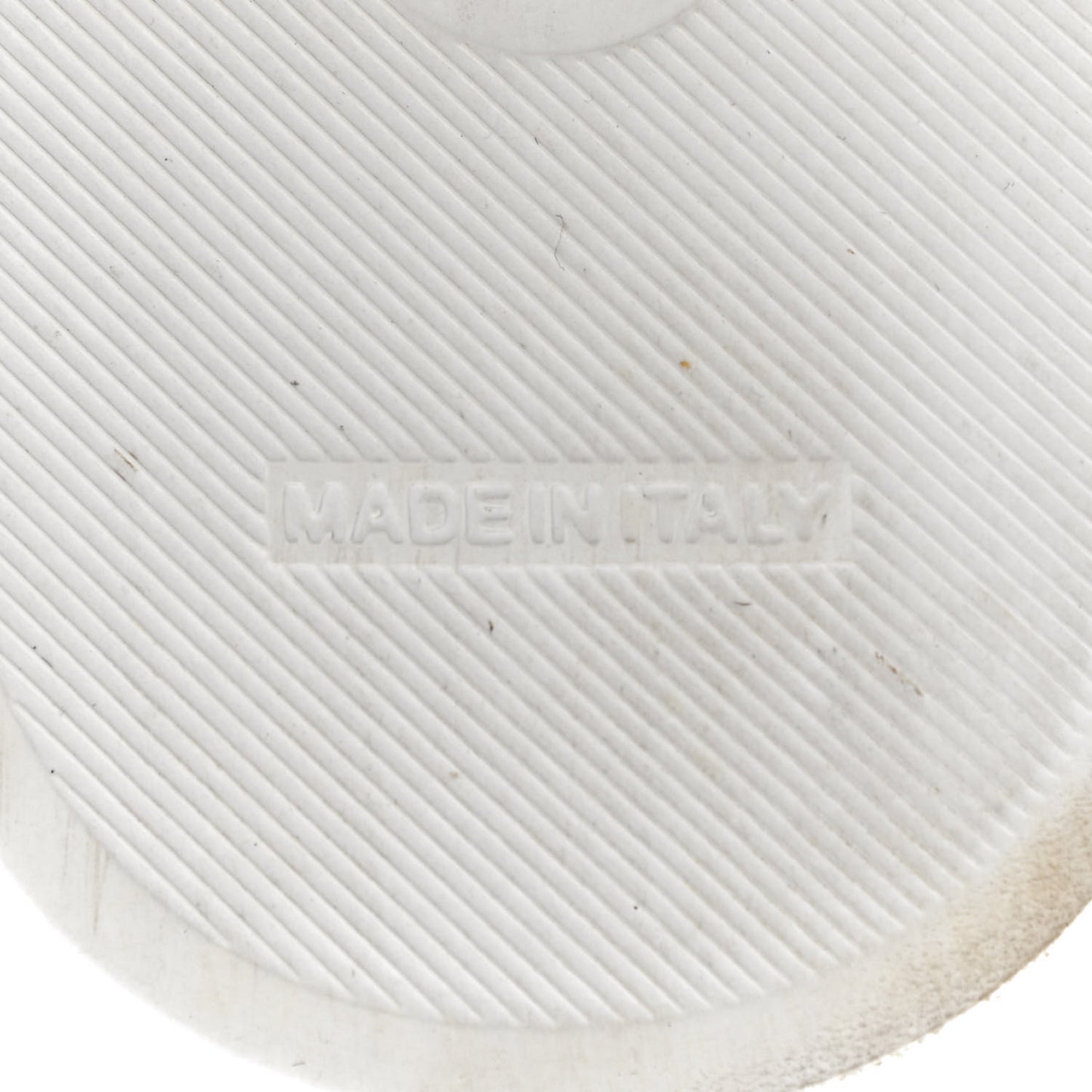 Rubber CC Flat Slide Sandals 40 White
