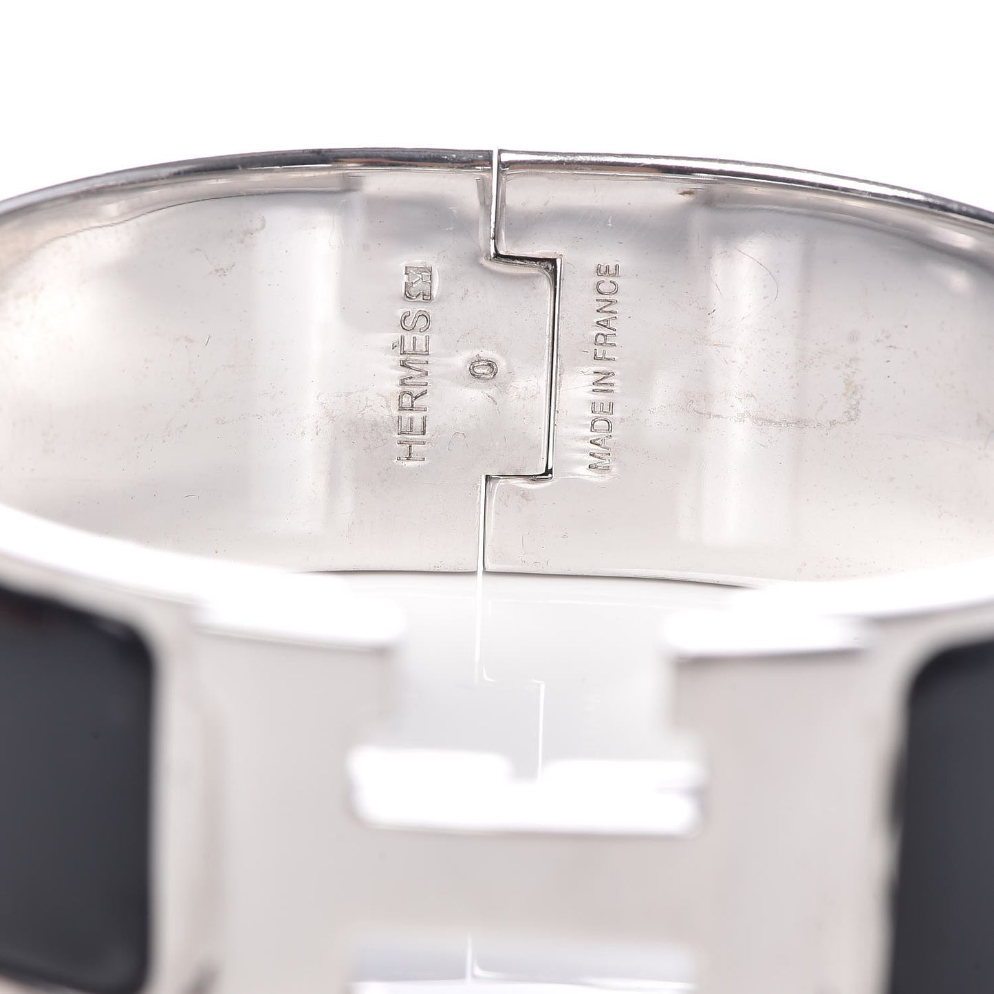 Enamel Wide Clic Clac H Bracelet PM Black