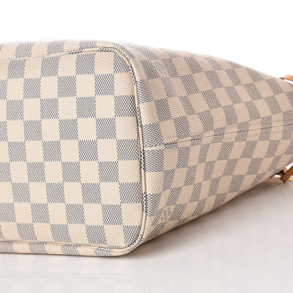 Louis Vuitton Damier Azur Neverfull MM Rose Ballerine 13 of 13