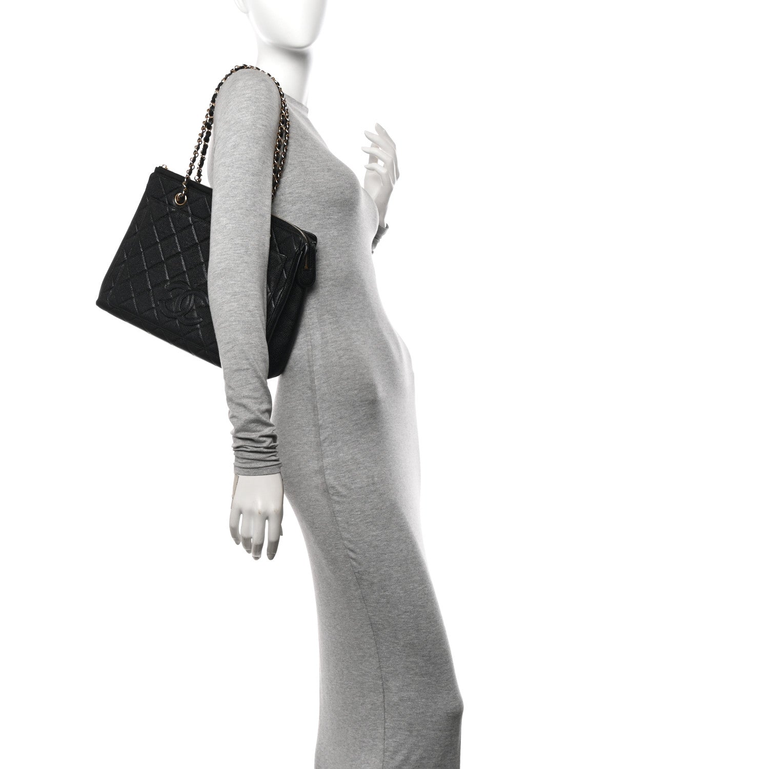 Chanel Caviar Quilted Zip Tote Black 2 of 14