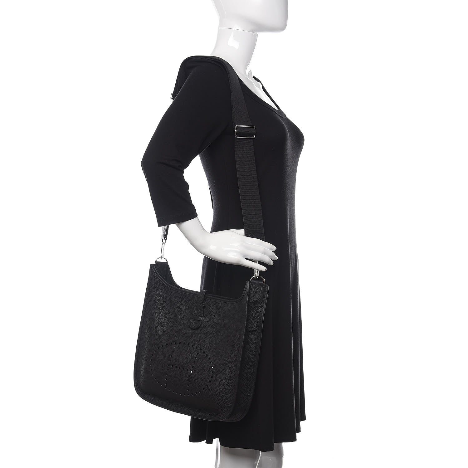 Hermes Taurillon Clemence Evelyne III PM Black 2 of 11