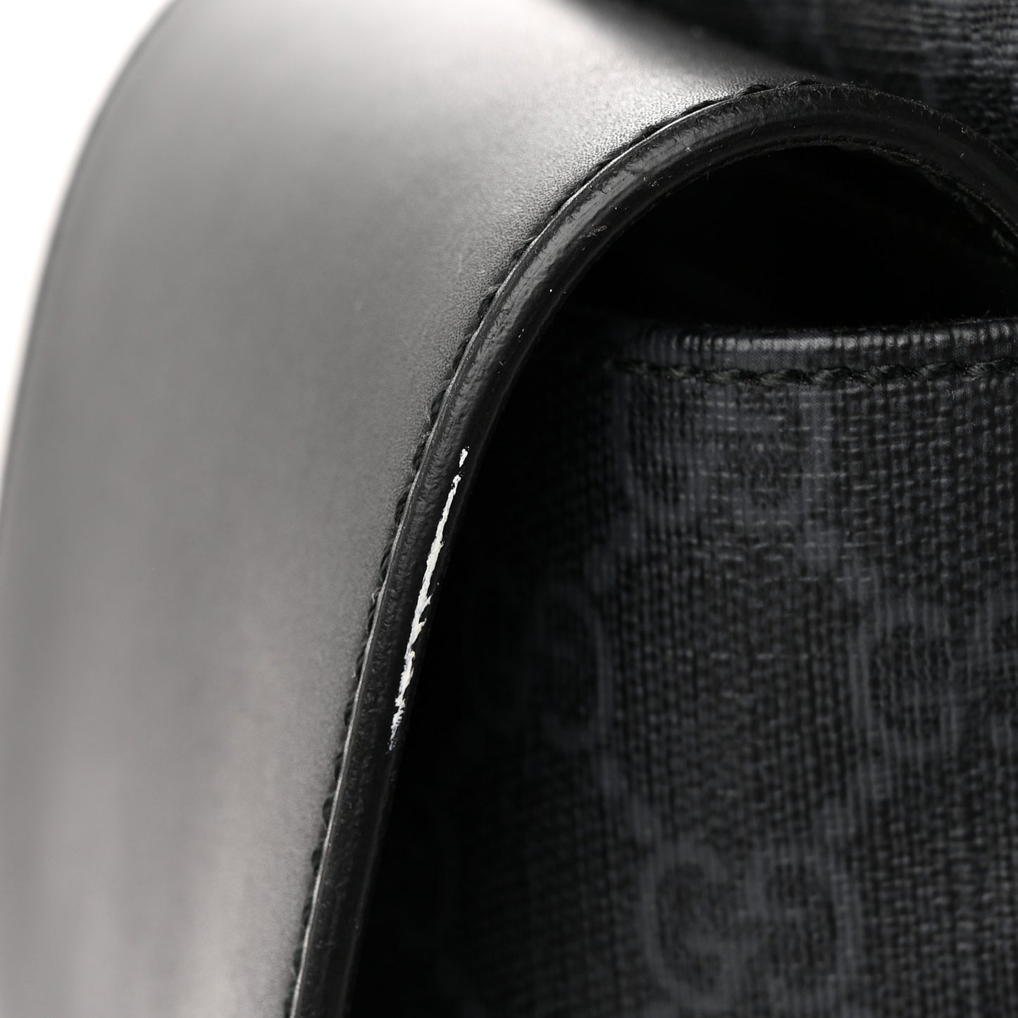 Soft GG Supreme Monogram Appia Calfskin Web Double Buckle Backpack Black