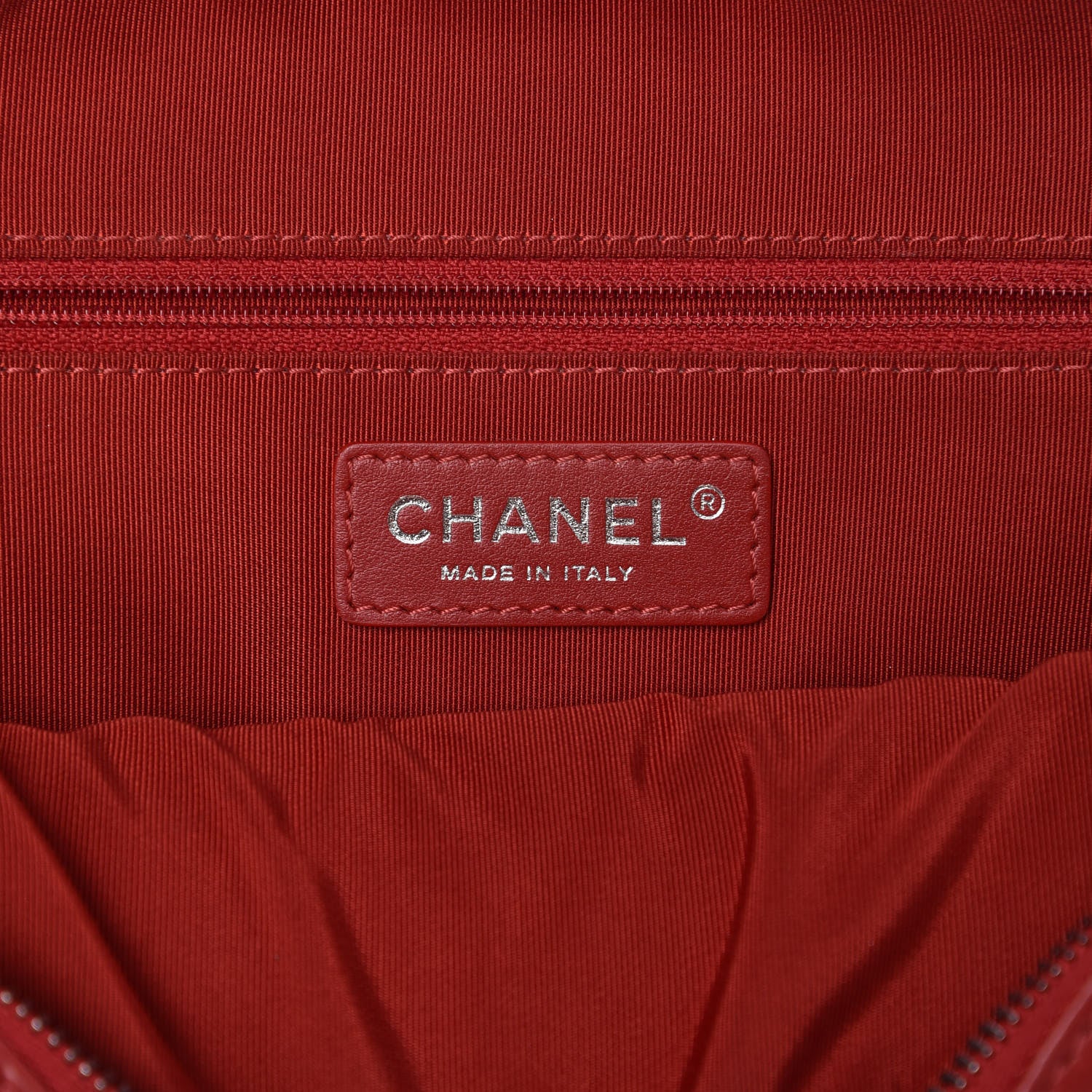 Chanel Crumpled Calfskin Quilted Medium Casual Rock Flap Red 6 of 22
