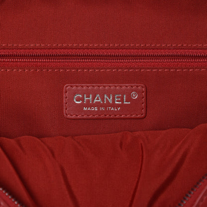 Chanel Crumpled Calfskin Quilted Medium Casual Rock Flap Red 6 of 22