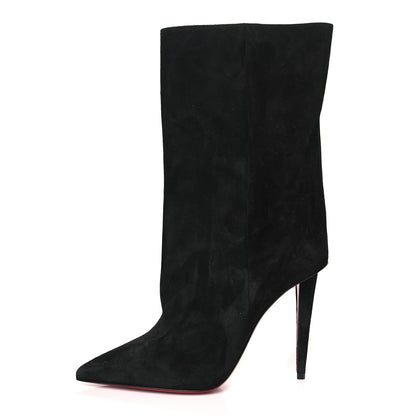Christian Louboutin Veau Velours Astrilarge 100 Booties 39.5 Black 1 of 8