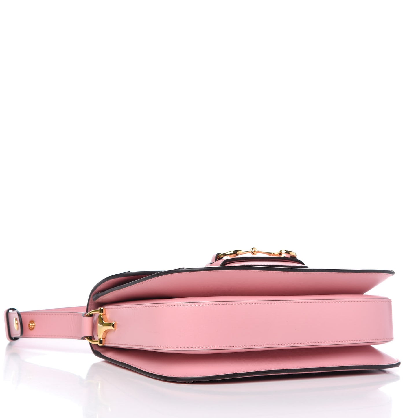 Azalea Calfskin Horsebit 1955 Shoulder Bag New Cherry Red Wild Rose