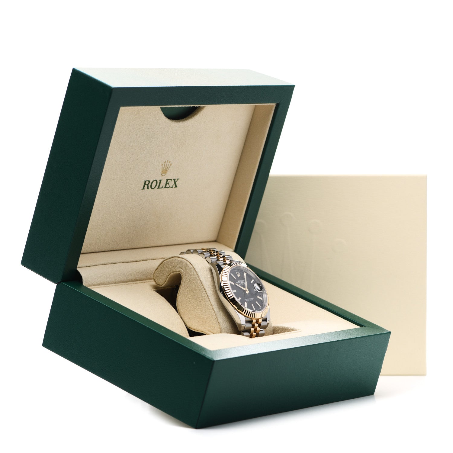 Rolex Stainless Steel 18K Yellow Gold 41mm Oyster Perpetual Datejust Watch Black 126333 5 of 5