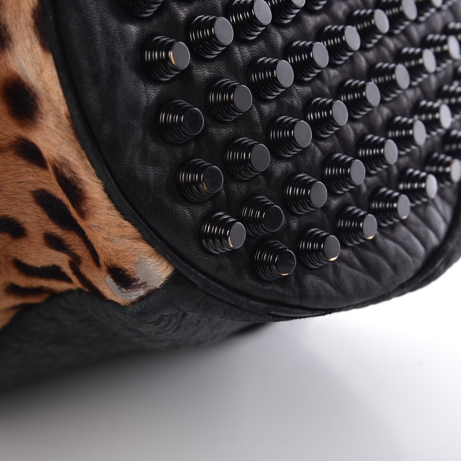 Alexander Wang Pebbled Lambskin Pony Hair Leopard Diego Bucket Bag Black Hardware 19 of 23