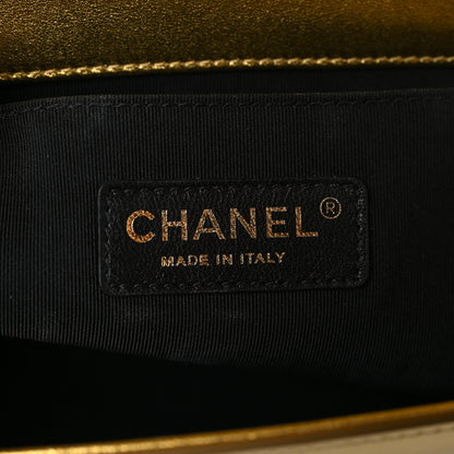Chanel Metallic Patent Calfskin Quilted Medium Boy Flap Gold 6 of 10