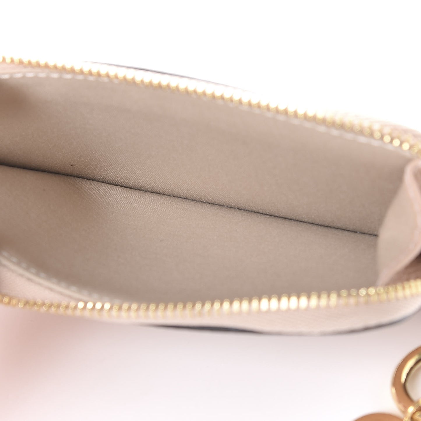 Calfskin Alphabet Purse Wallet Cement Pink