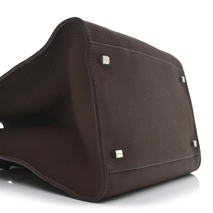 The Row Matte Grained Calfskin Soft Margaux 12 Dark Mocha 8 of 9