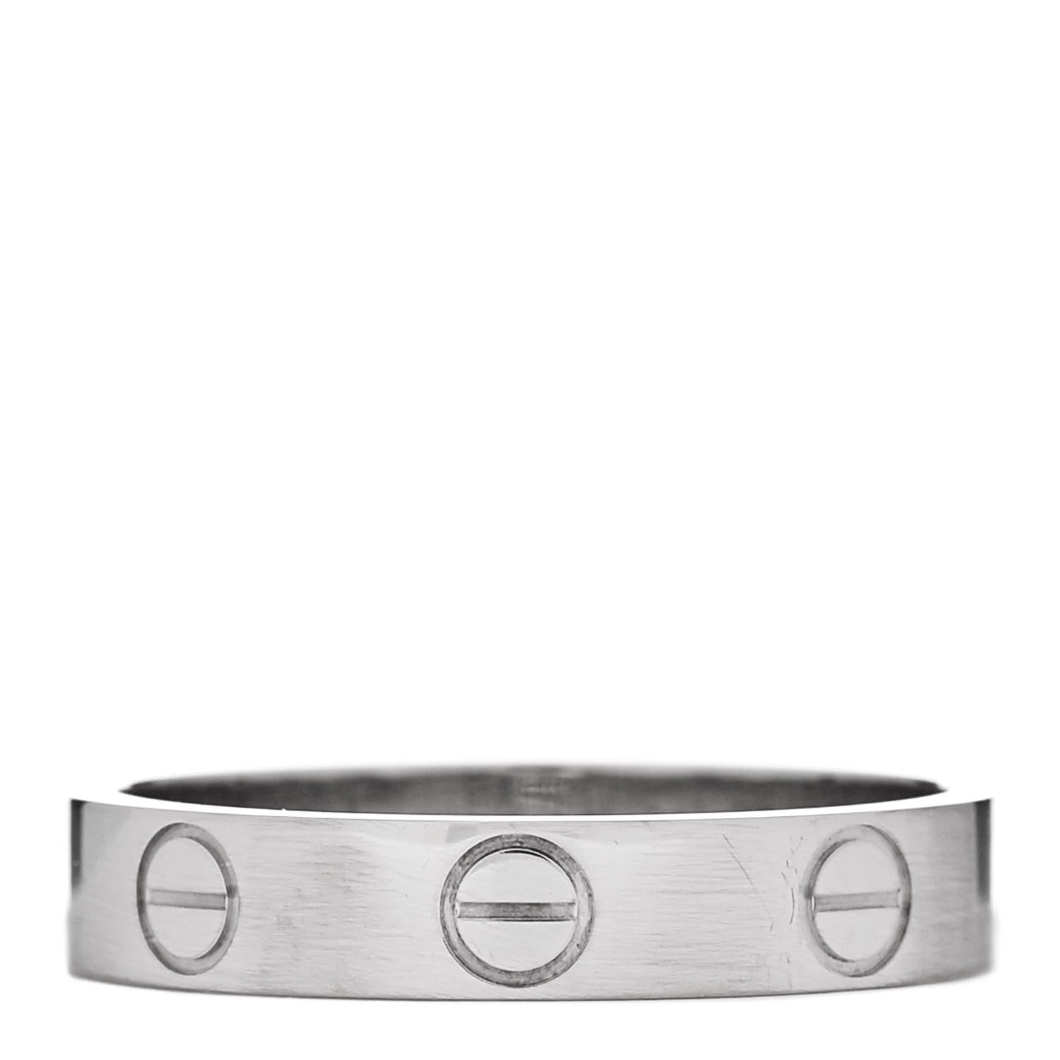 Cartier 18K White Gold 3.5mm LOVE Wedding Band Ring 50 5.25 3 of 4