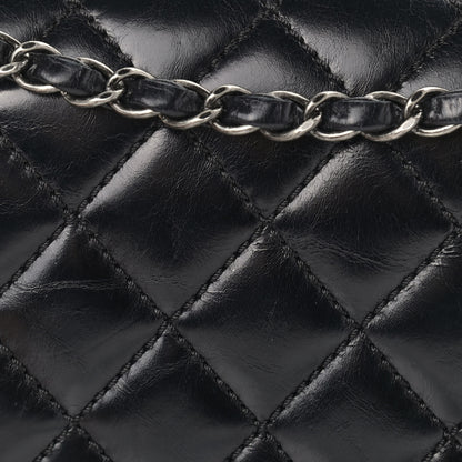 Chanel Glazed Calfskin Quilted Medium Day Trip Flap Black 12 of 14