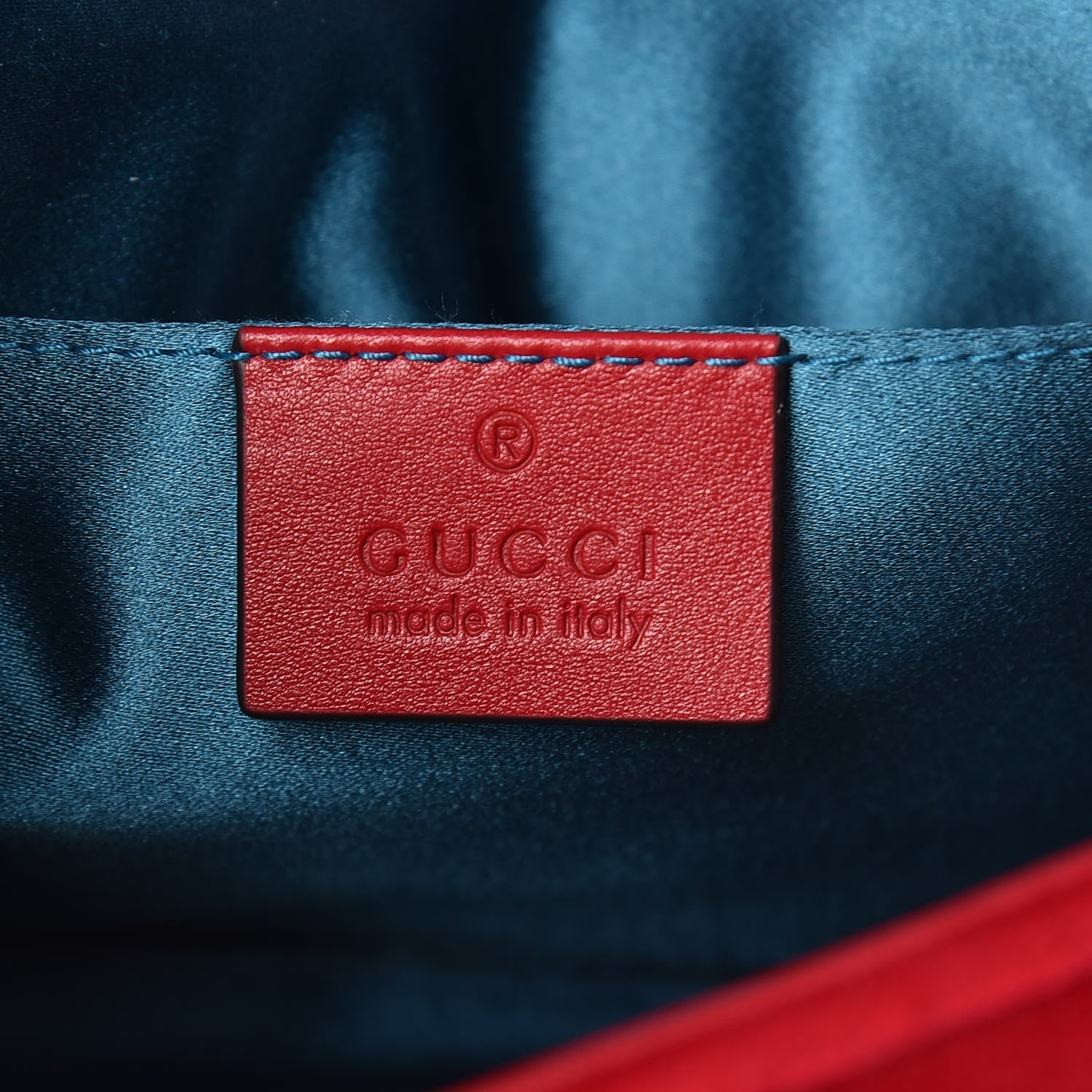 Gucci Velvet Matelasse Mini GG Marmont Shoulder Bag Hibiscus Red 8 of 10