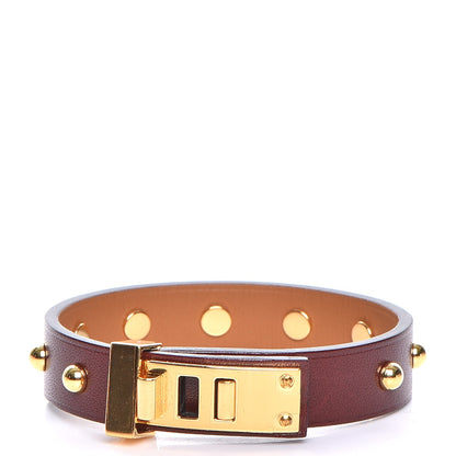Hermes Box Mini Dog Clous Ronds Bracelet T2 Rouge H 3 of 8